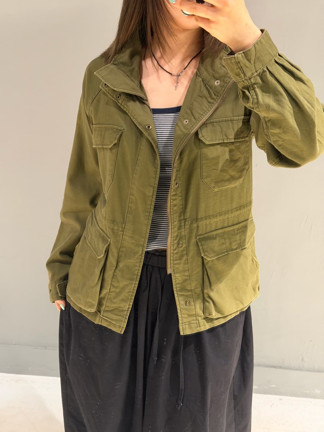 high-neck multi pocket field jacket 상품이미지4