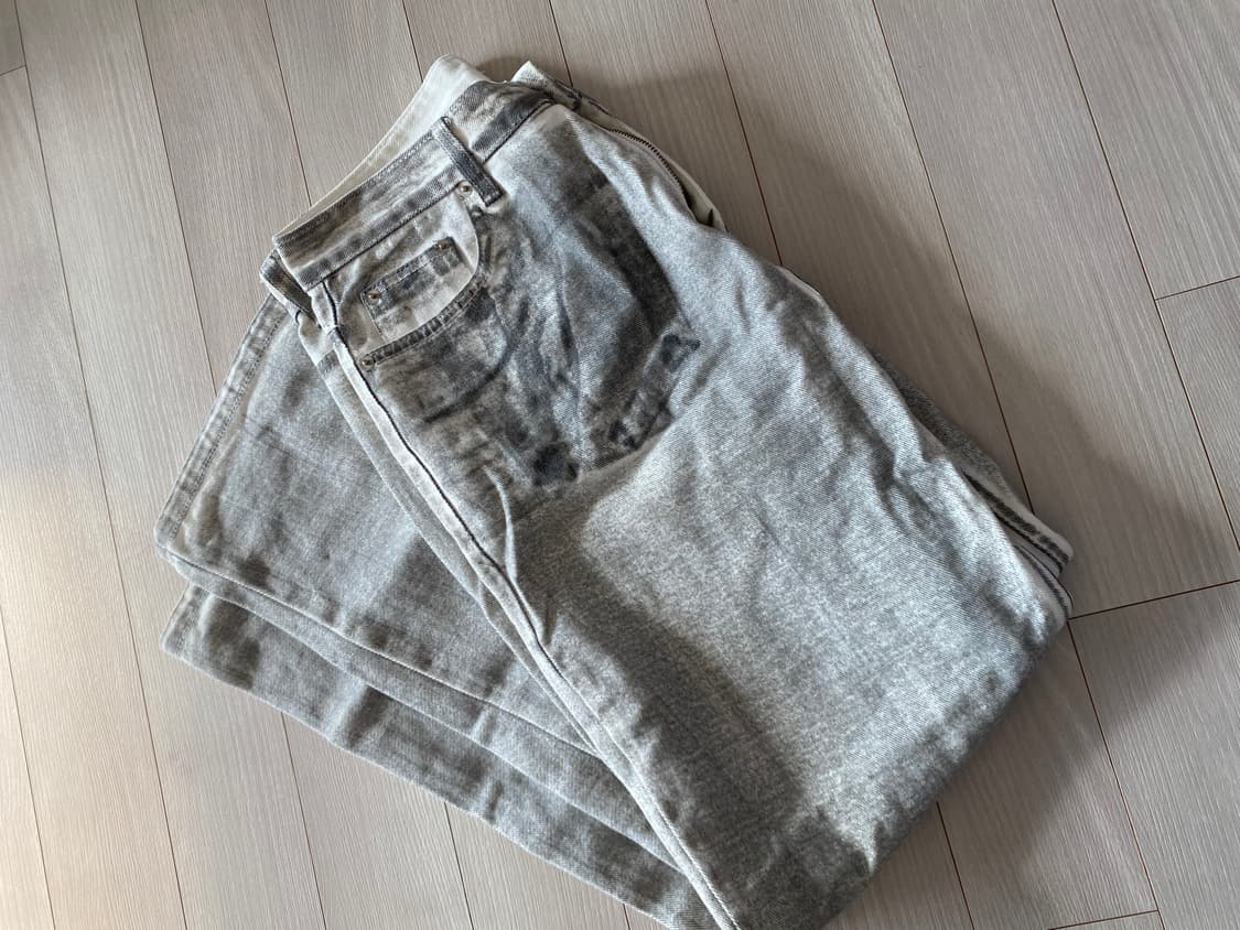 스프레이 워싱 와이드 팬츠 상품이미지4