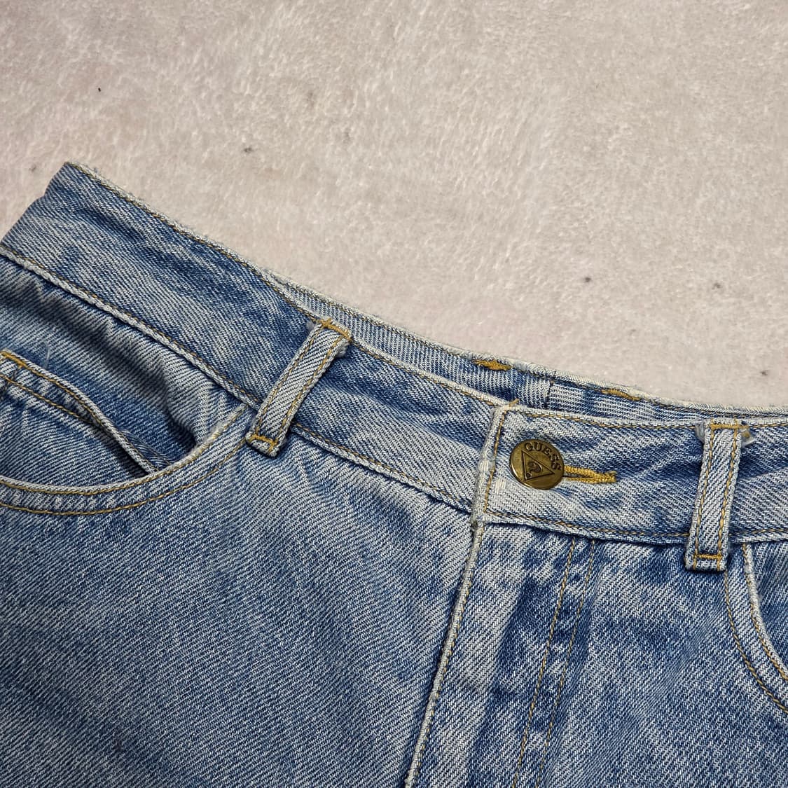 빈티지 게스 연청 데님팬츠 상품이미지5