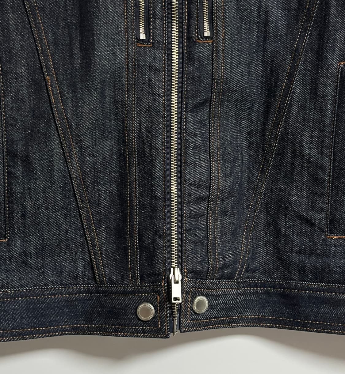 공용 피스워커 흑청 크롭 바이커 데님 자켓 점퍼 L 상품이미지6