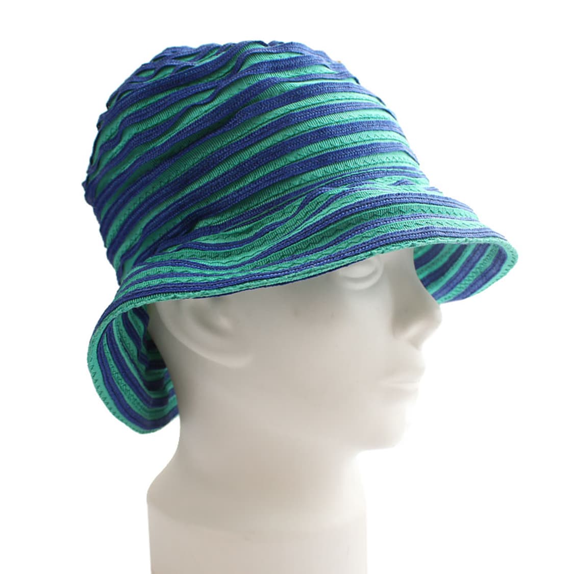 알마니 AX 민트&블루 줄무늬 패브릭 버킷 모자 57 상품이미지2