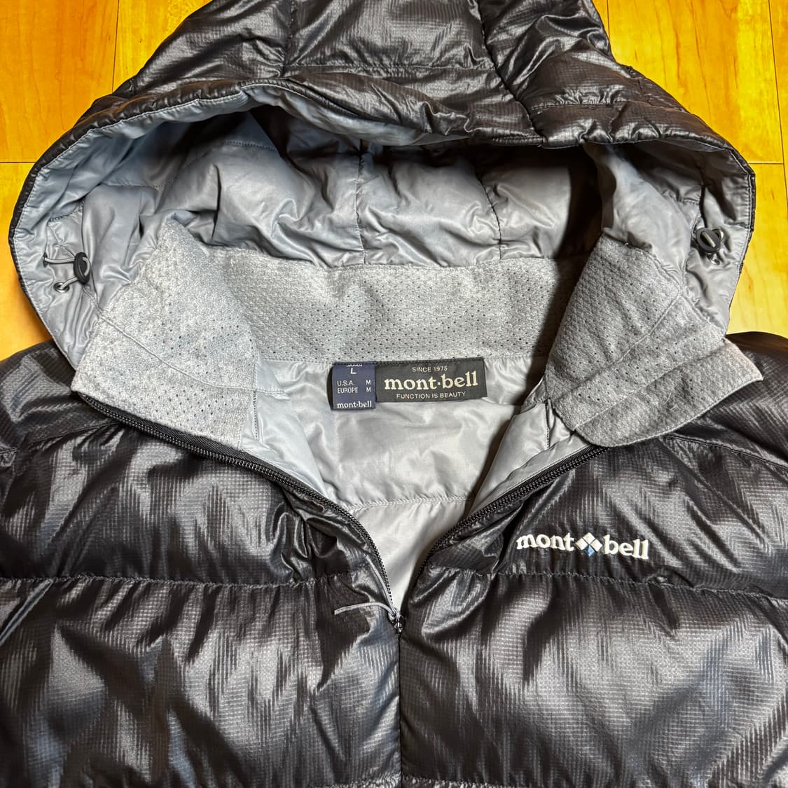 몽벨 라이트 알파인 다운 파카 패딩자켓 블랙 L 상품이미지3