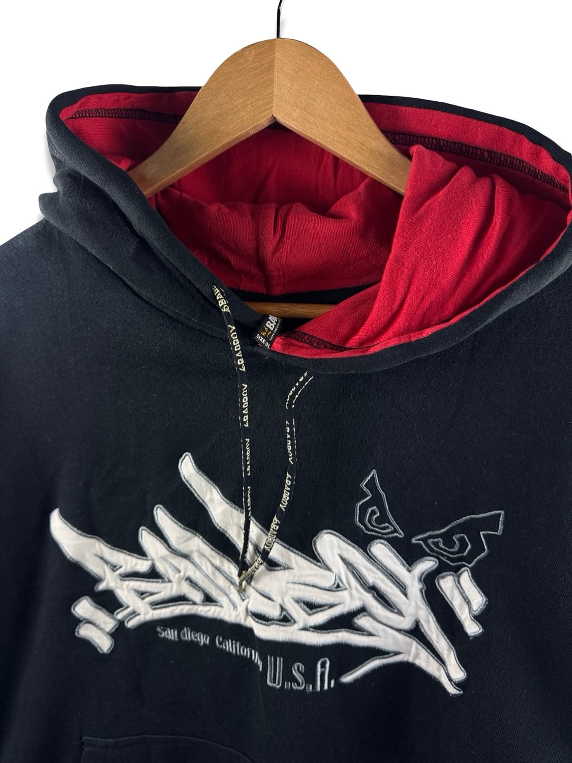 배드보이 프린팅 자수 블랙후디1966 상품이미지3