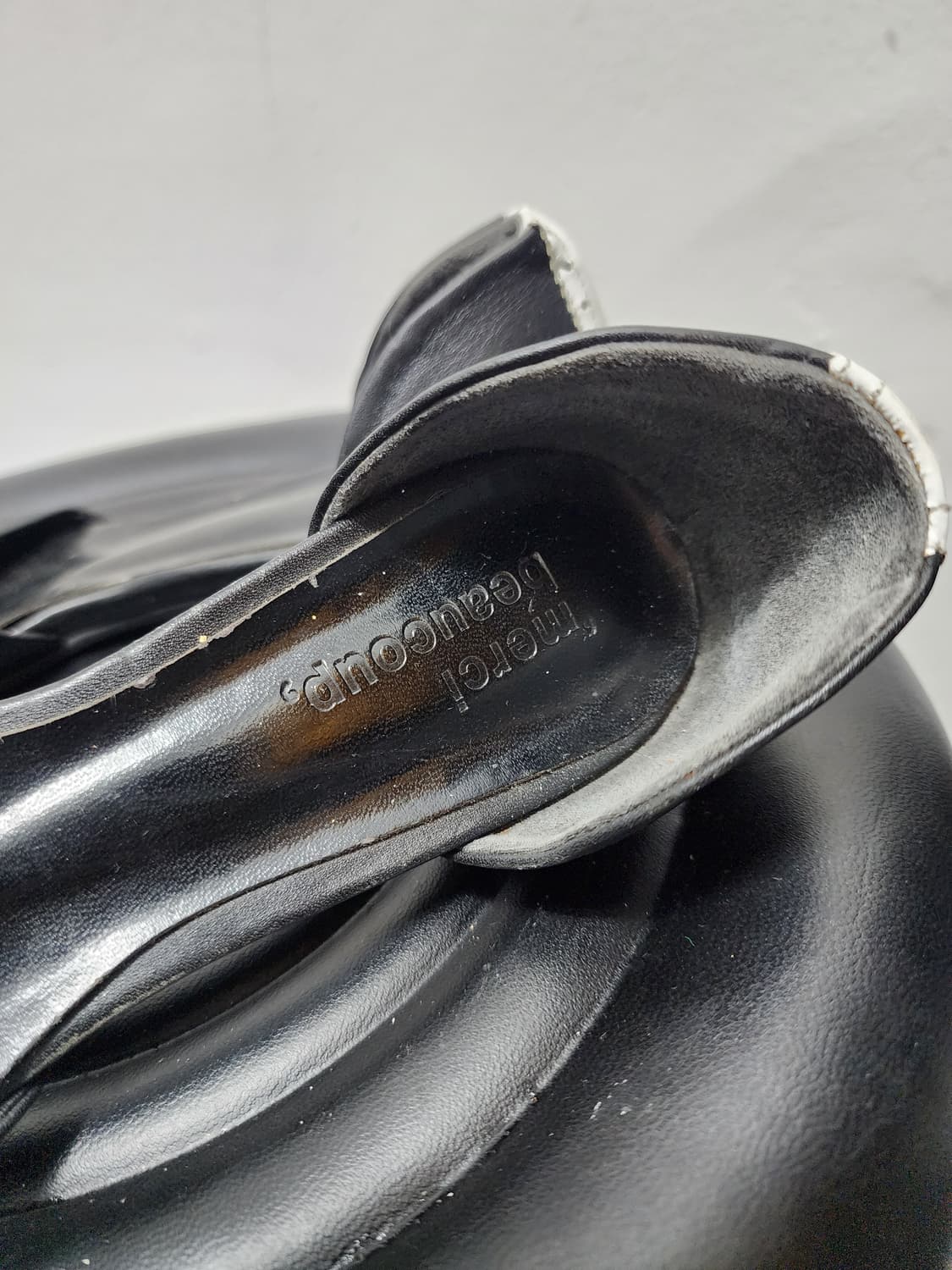 베이직 블랙/화이트 플랫 슈즈 상품이미지4