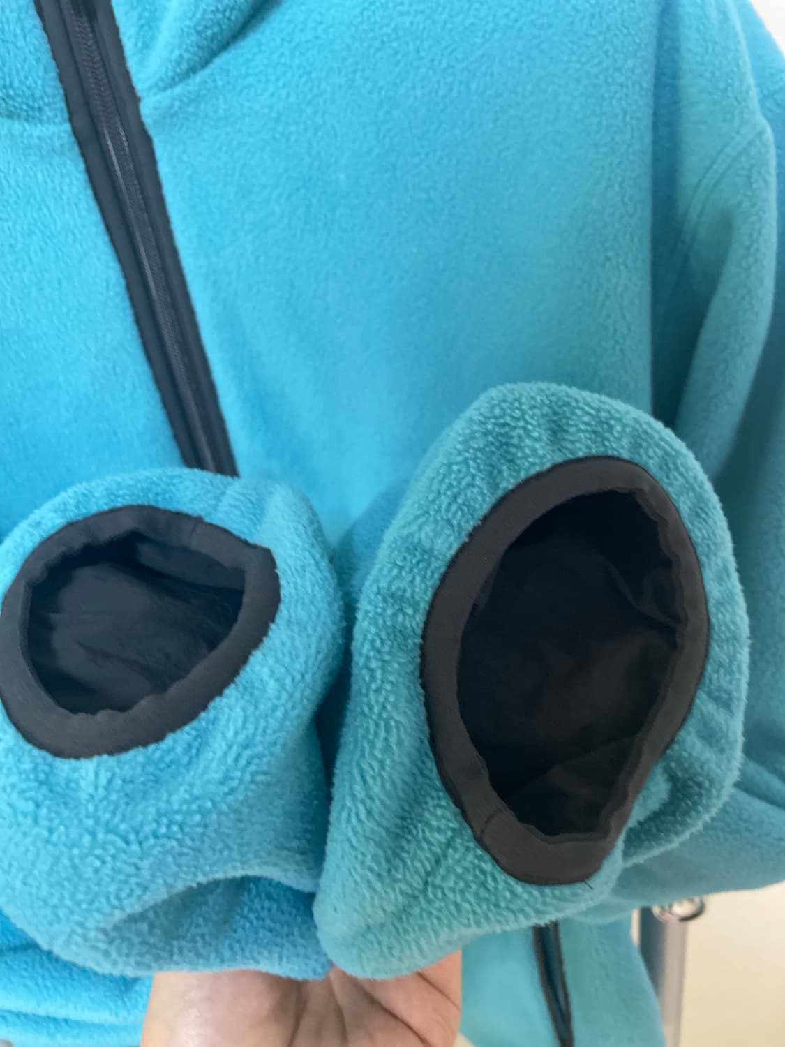 새제품.L) 테켓 위켄드 리버시블 플리스 자켓 틸 블루 후리스 상품이미지10