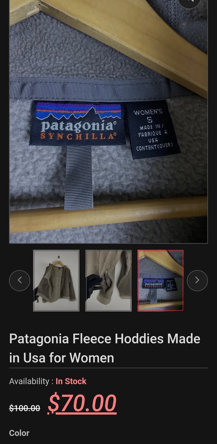 파타고니아 신칠라 플리스 후드집업 상품이미지7