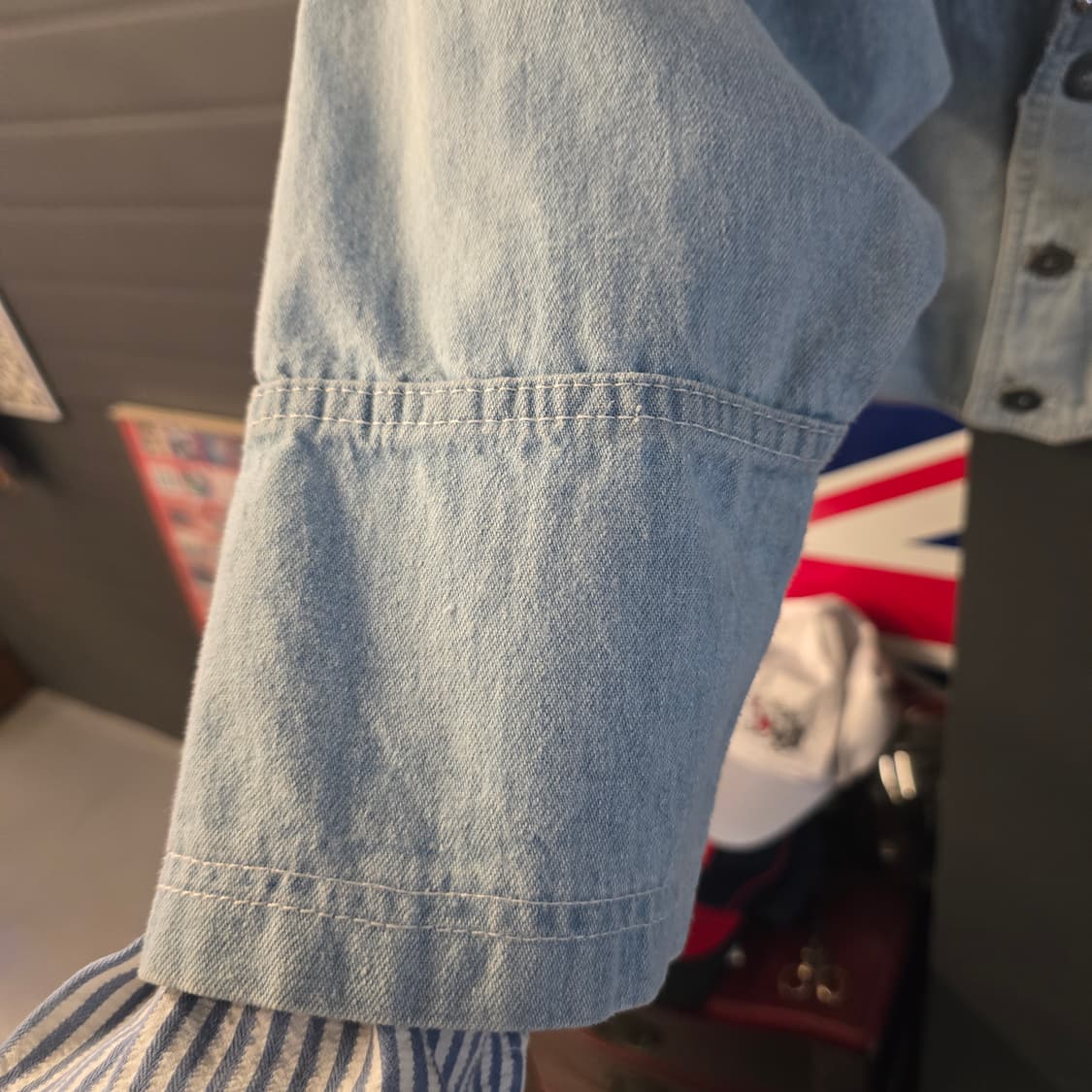 데님 스터드 빈티지 크롭 오버핏 자켓 상품이미지7