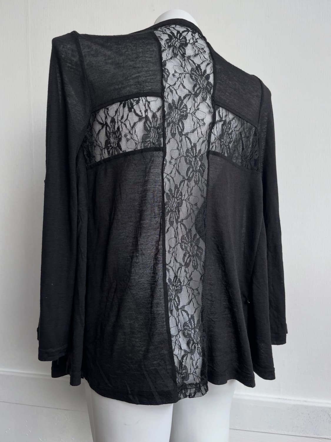 LIZ LISA doll 고스 무드 백 레이스 블랙 가디건 상품이미지1