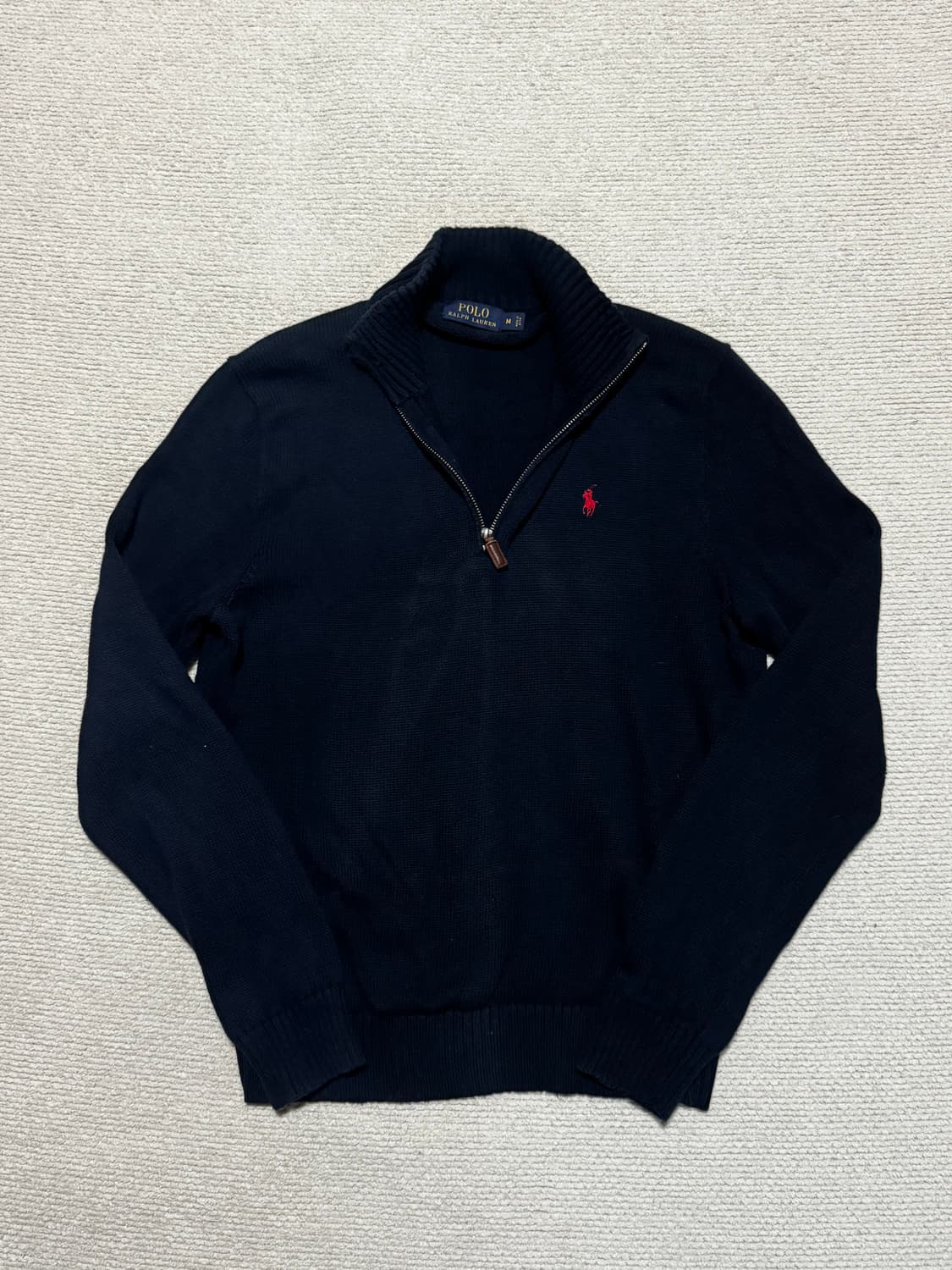 폴로랄프로렌 네이비 쿼터집업 M사이즈 상품이미지2