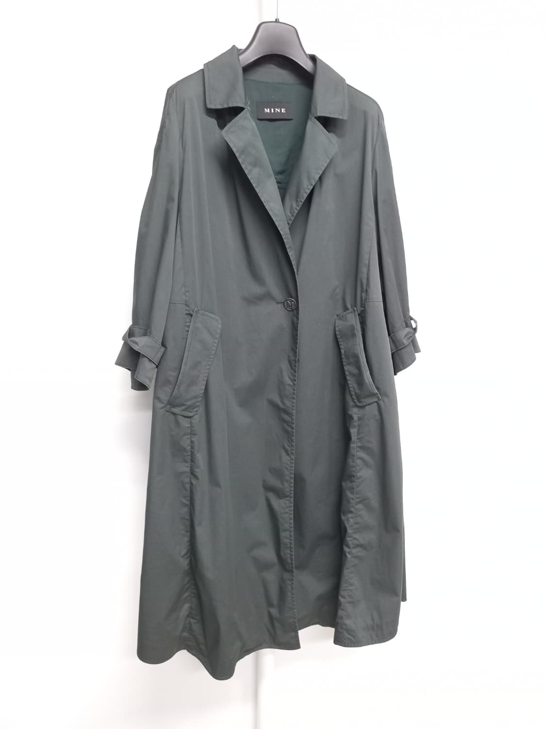 마인 MINE 춘하추 홀겹 맥시 롱 트렌치코트 82 44.55 상품이미지3