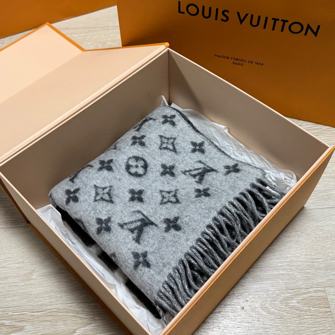 [새상품/선물가능] 루이비통 모노그램 스플릿 캐시미어 머플러 목도리 상품이미지7