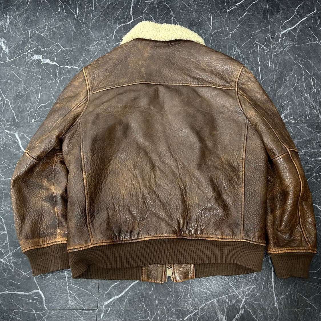 양가죽 투웨이 워시드 쉐르파 블루종 자켓 상품이미지7