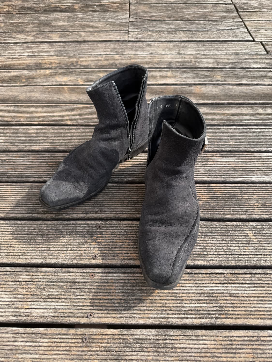 빈티지 프라다 스웨이드 버클 부츠 상품이미지1