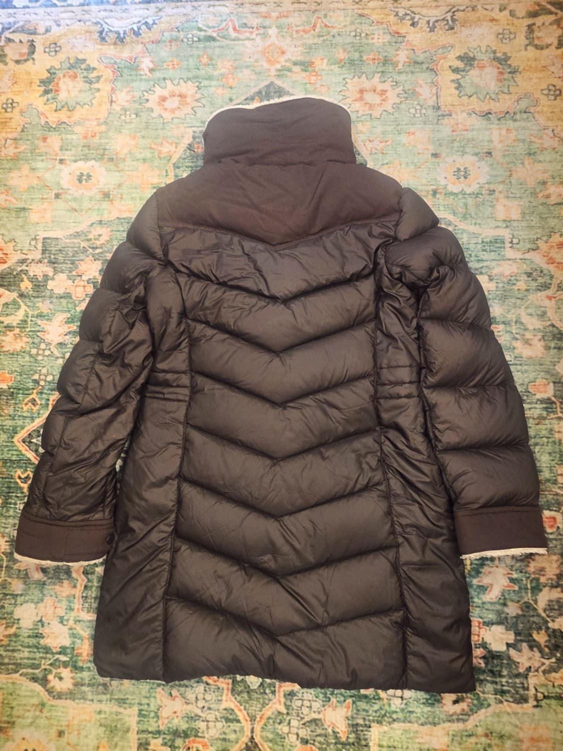 노스페이스 여성용 브라운 롱 다운 패딩 상품이미지3