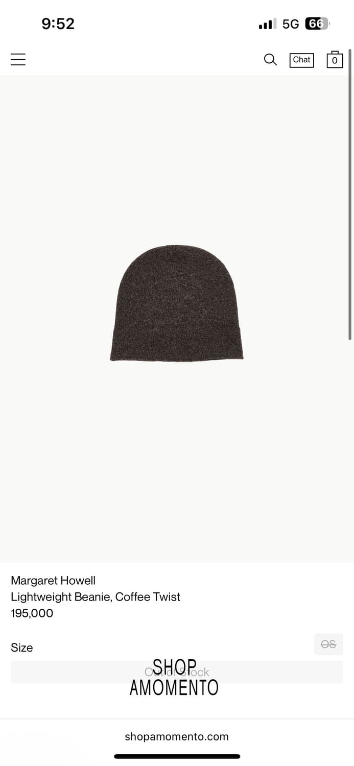 마가렛호웰 캐시미어 혼방 비니 커피컬러 상품이미지1