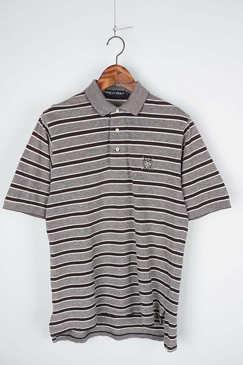  00's POLO GOLF stripe pique shirt 상품이미지1