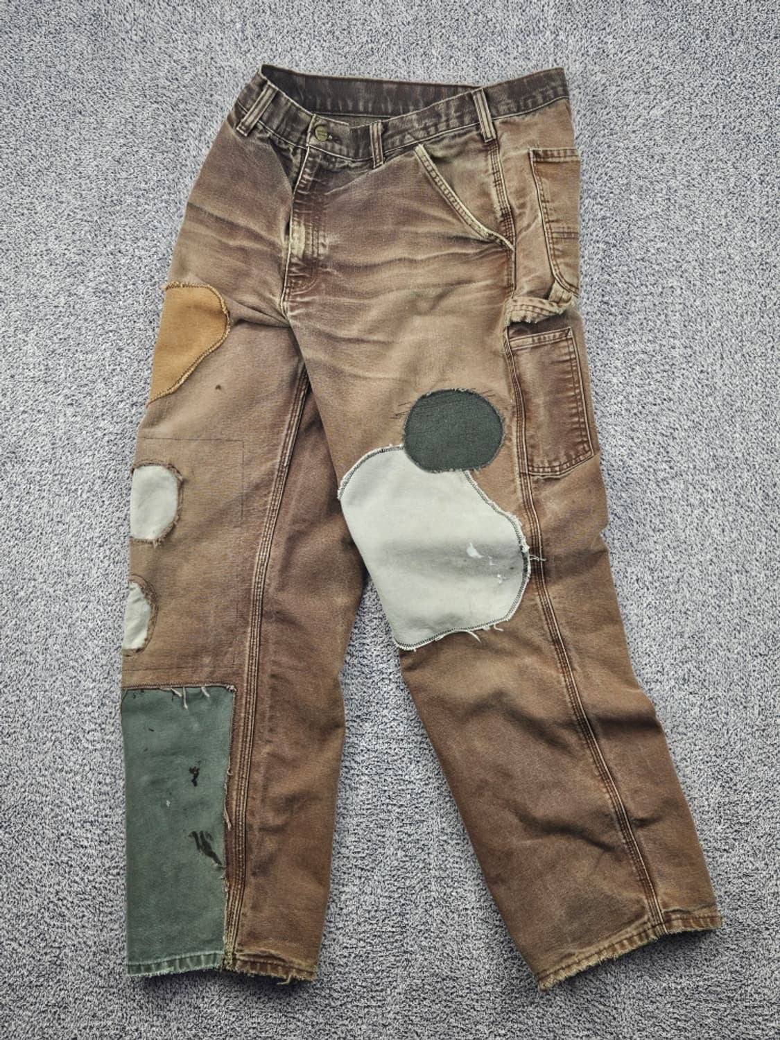 칼하트 덕캔버스 카펜터 워크 팬츠 리페어커스텀 (33X32)/ 11755 상품이미지2