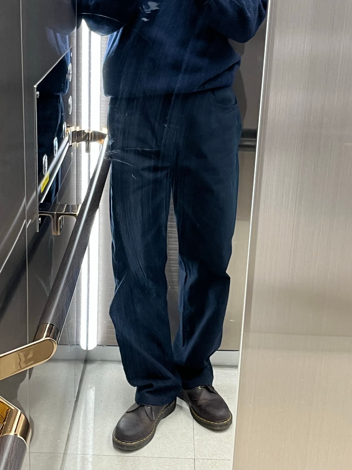 Shirter 코튼 덕 데님 팬츠 네이비 상품이미지6