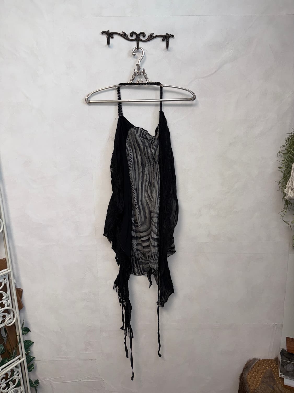Black zebra m lace layered strap ops 상품이미지4