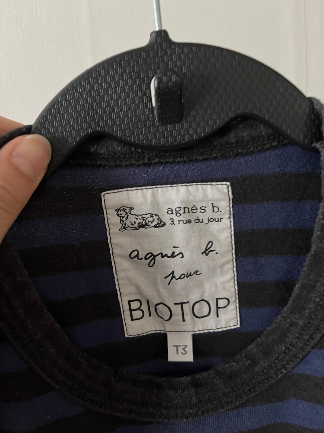 아네스베 스트라이프 반팔 탑 상품이미지2