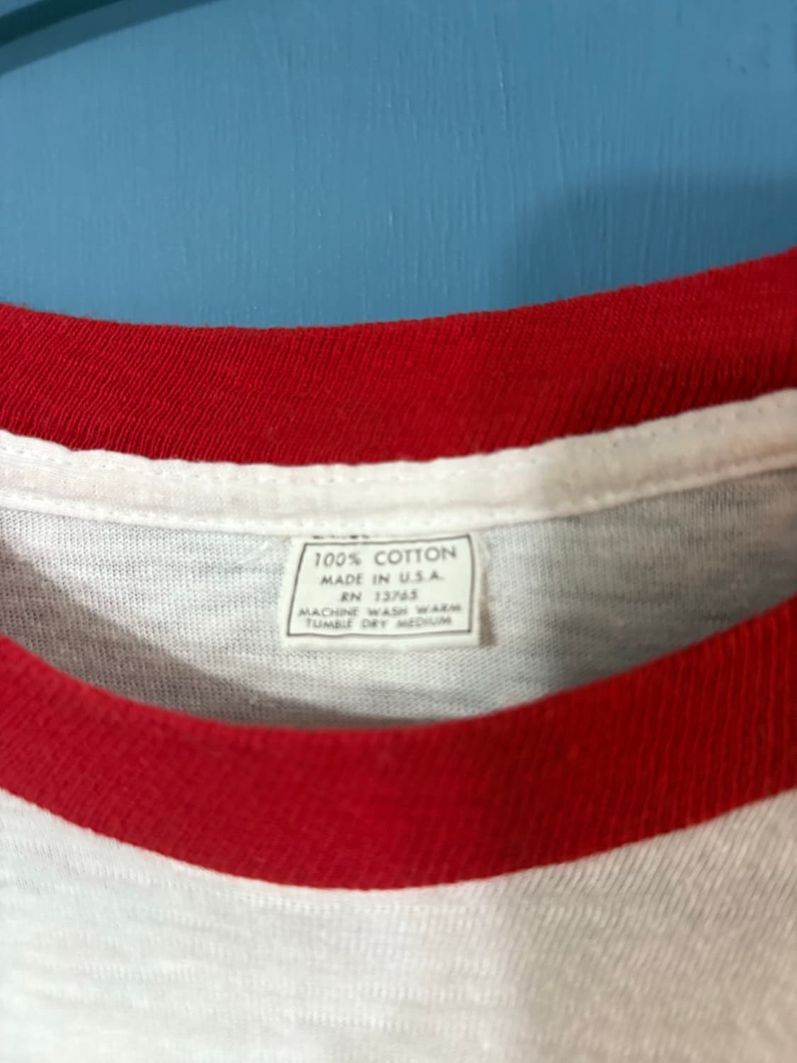 80s Vtg DELAWARE Ringer Tee 상품이미지3