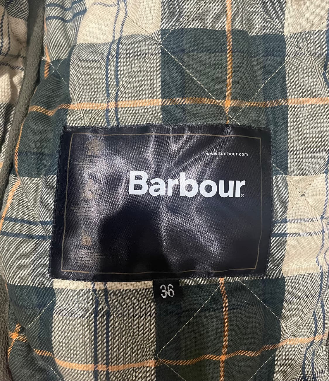 [새상품급] 바버 퀼팅 내피 36 상품이미지2