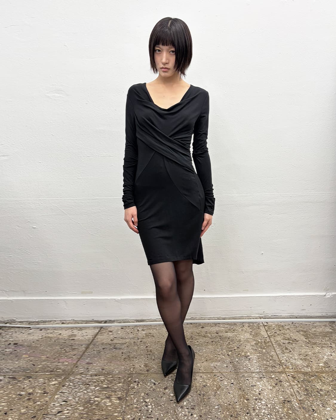 파트리지아 페페 셔링 디테일 드레스 상품이미지1