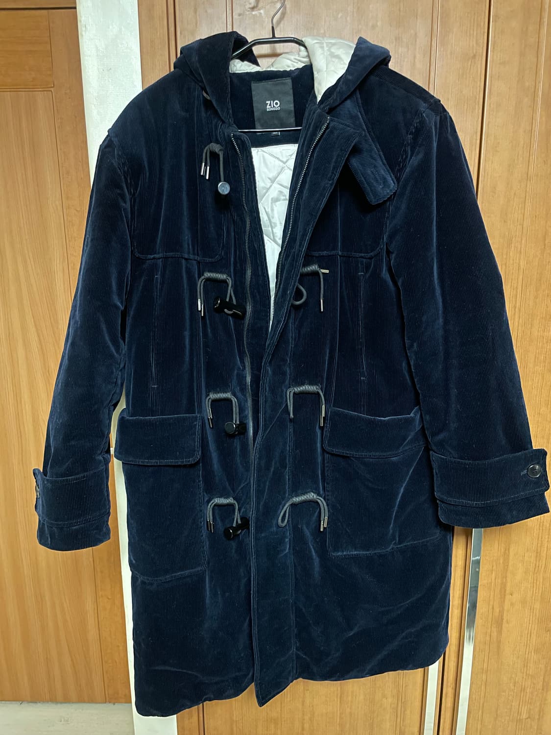 ZIO SONGZIO 네이비 코듀로이 떡볶이 코트 상품이미지1