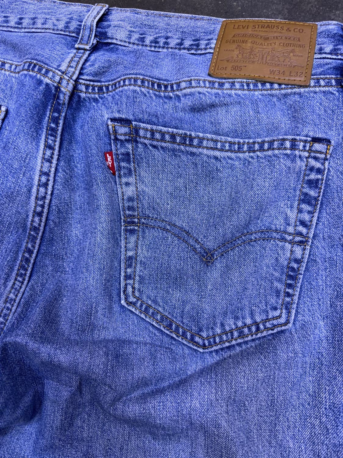 리바이스 505 프리미엄 빅E 레귤러 스트레이트핏 빈티지 데님팬츠 34 상품이미지7