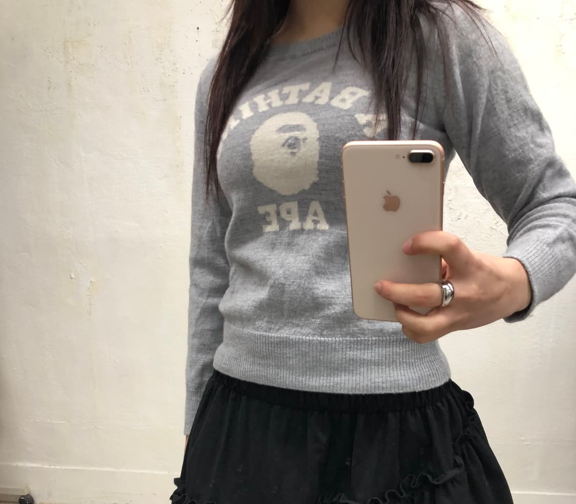 딱붙핏!!!! 베이프 그레이 니트 상품이미지1