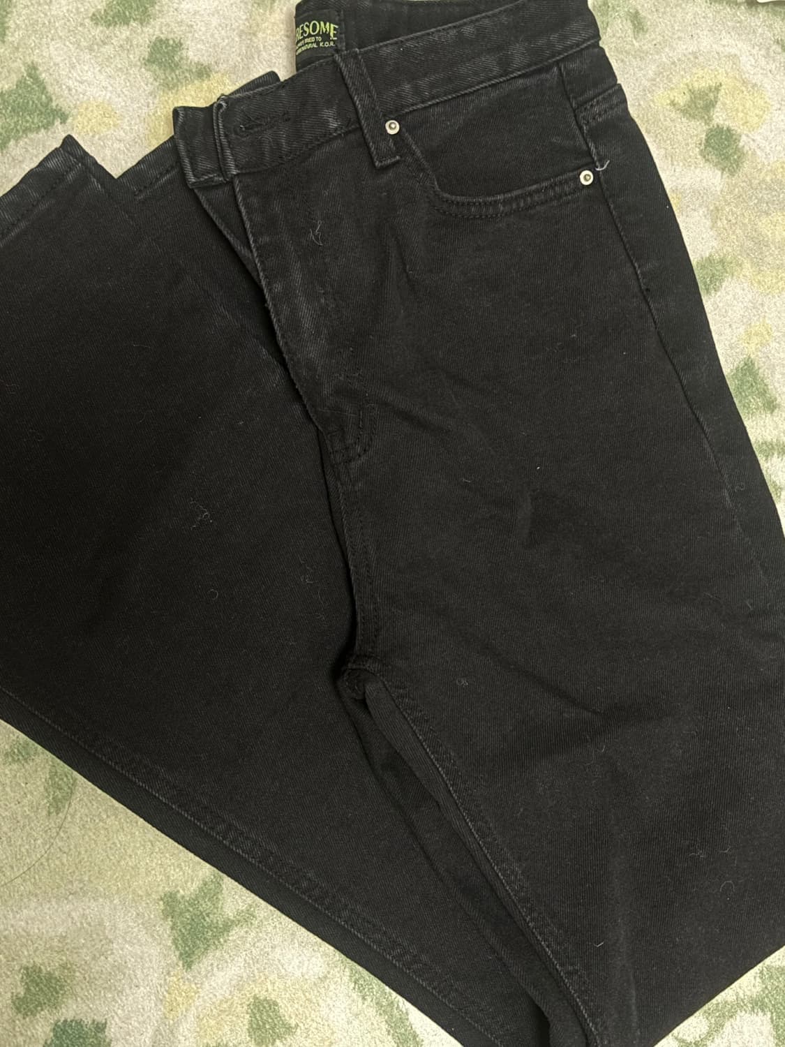 새상품 블랙업 데비와 부츠컷 코튼팬츠 L 상품이미지2