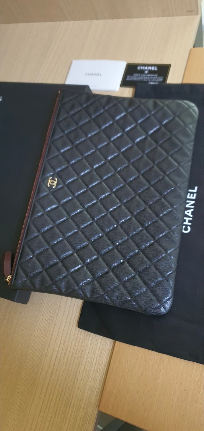 샤넬 캐비어 클러치/클러치백 라지 샴골 새상품급 정품(감정O) 상품이미지2