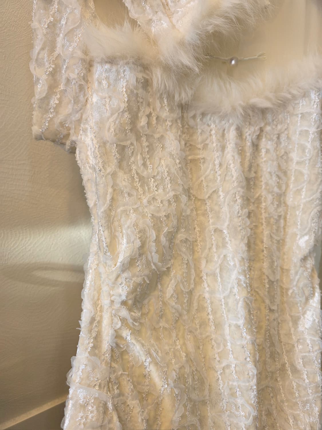 레이스트리밍 레빗퍼장식 파티원피스 상품이미지6