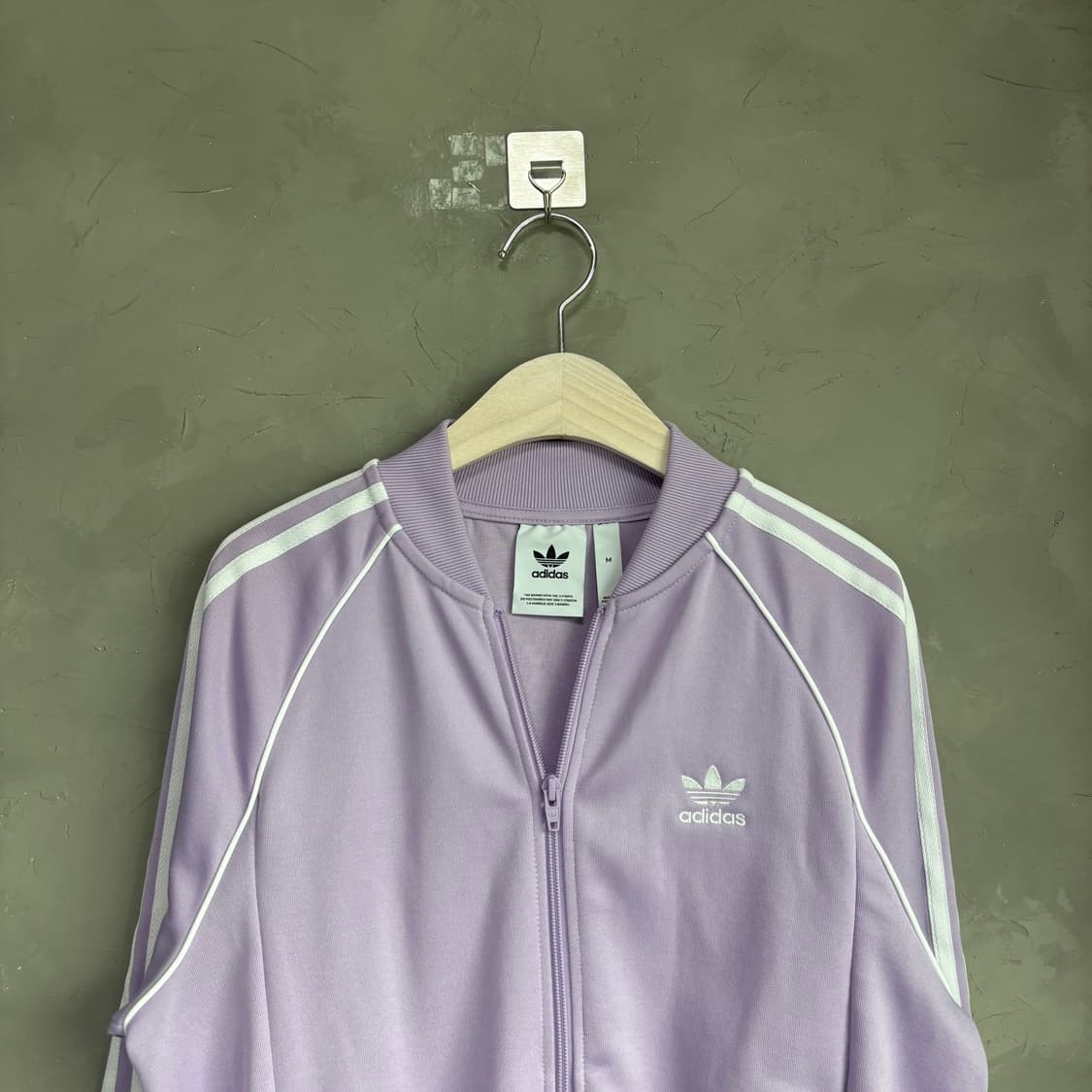 아디다스 신형 슈퍼스타 져지 트랙탑 연보라 상품이미지2