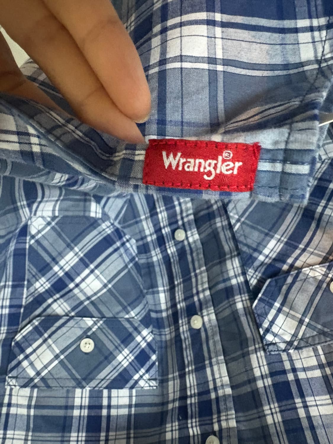 Wrangler 체크 반팔 셔츠 M/M 상품이미지3