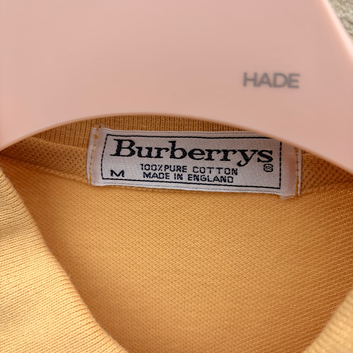 일본판)버버리 스몰 기사단 로고 개나리 PK카라 반팔 티셔츠(M) 상품이미지4
