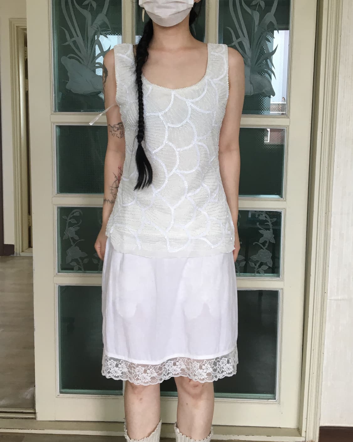 Beads pattern sleeveless 상품이미지8