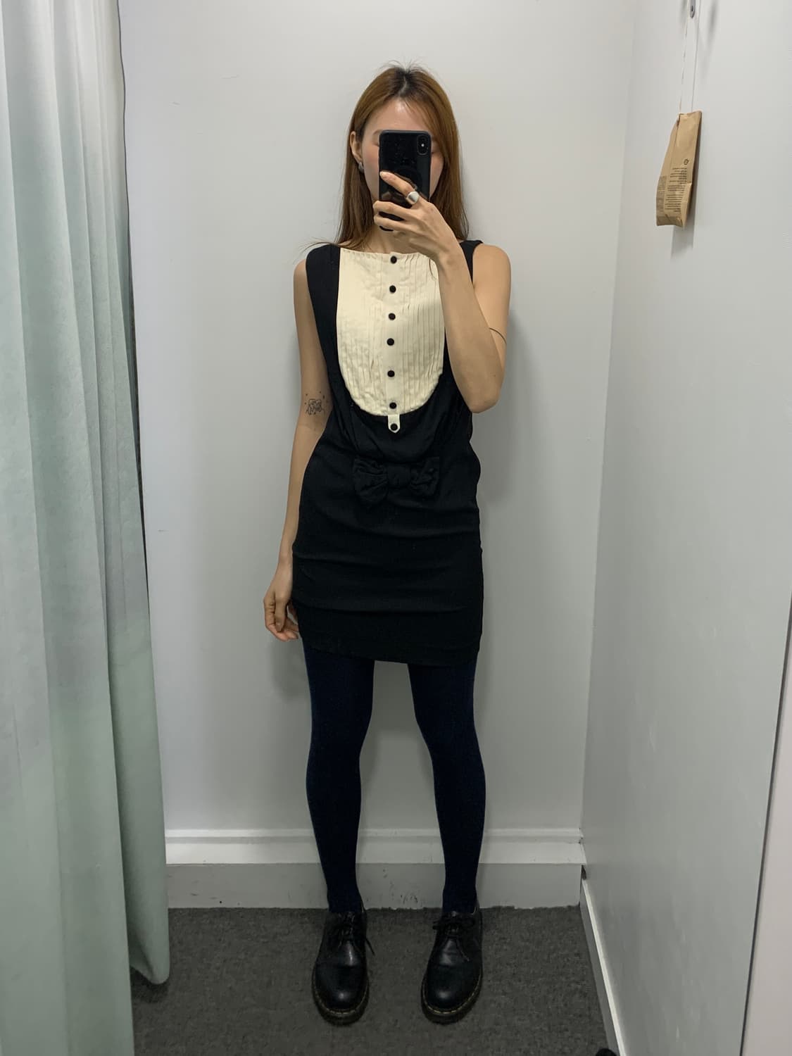 모스키노 턱시도 실크 블랙 원피스 상품이미지8