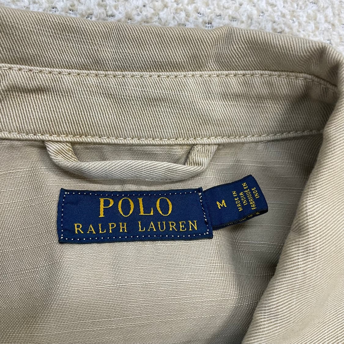 폴로 랄프로렌 포니 로고 코튼 치노 블루종 자켓 베이지 상품이미지6