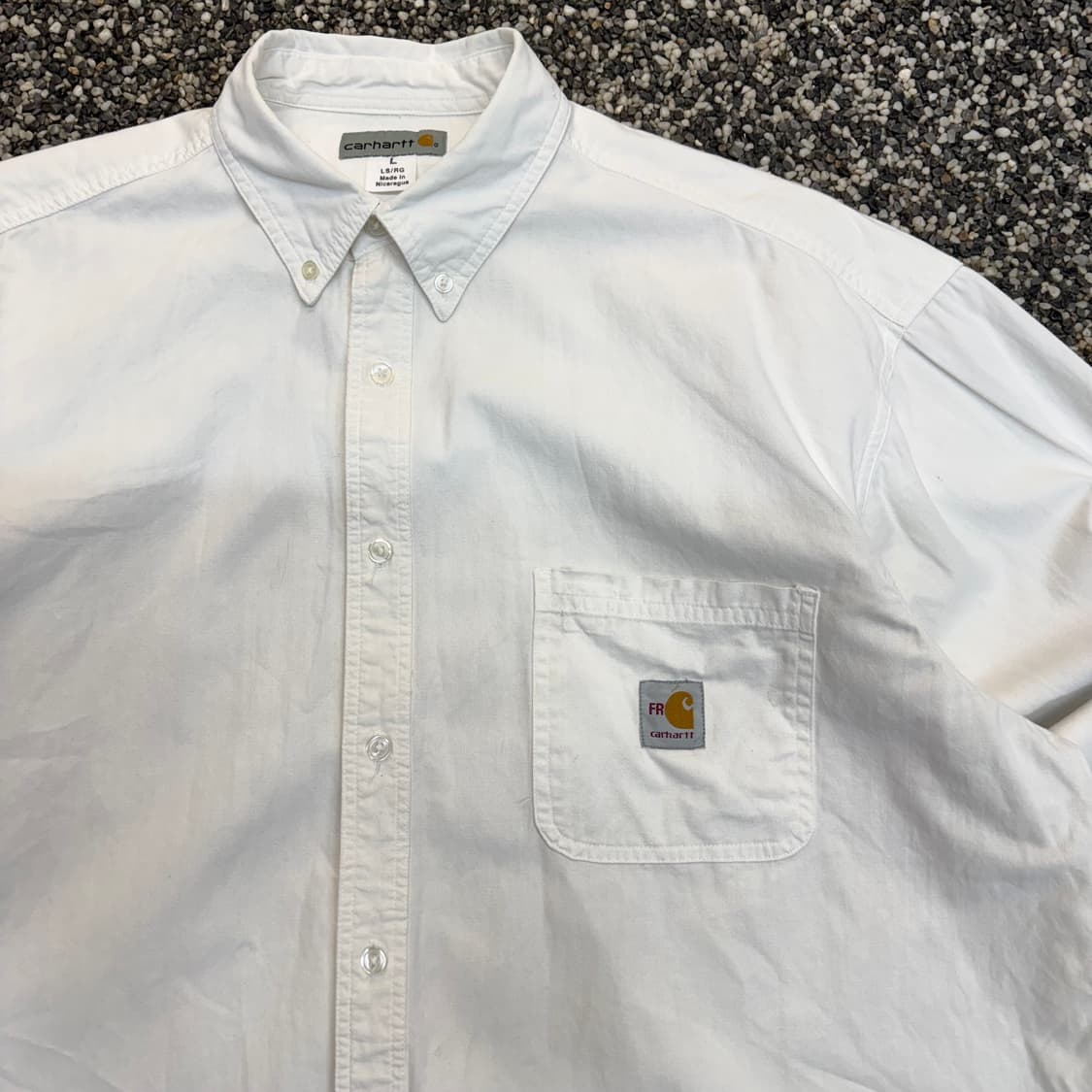 칼하트 FR 빈티지 화이트 셔츠 (L)   상품이미지2