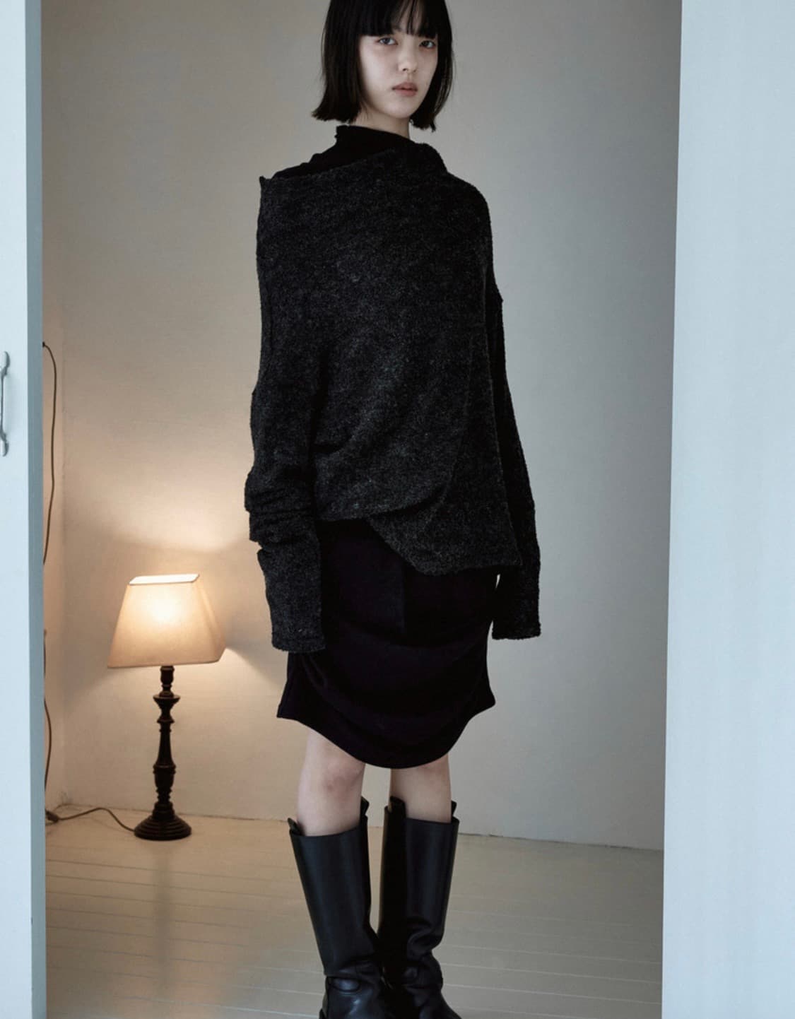 Kindred 킨드레드 셔링 니트 숏 스커트 상품이미지4