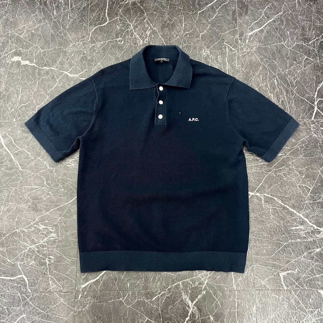 A.P.C 아페쎄 로고 카라넥 니트 반팔 PK 상품이미지2