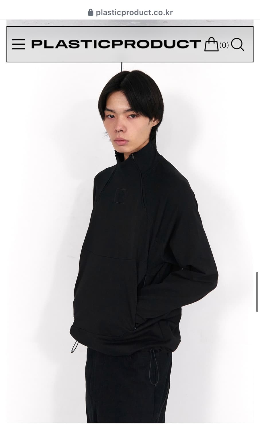 플라스틱프로덕트 하프 집업 상품이미지2