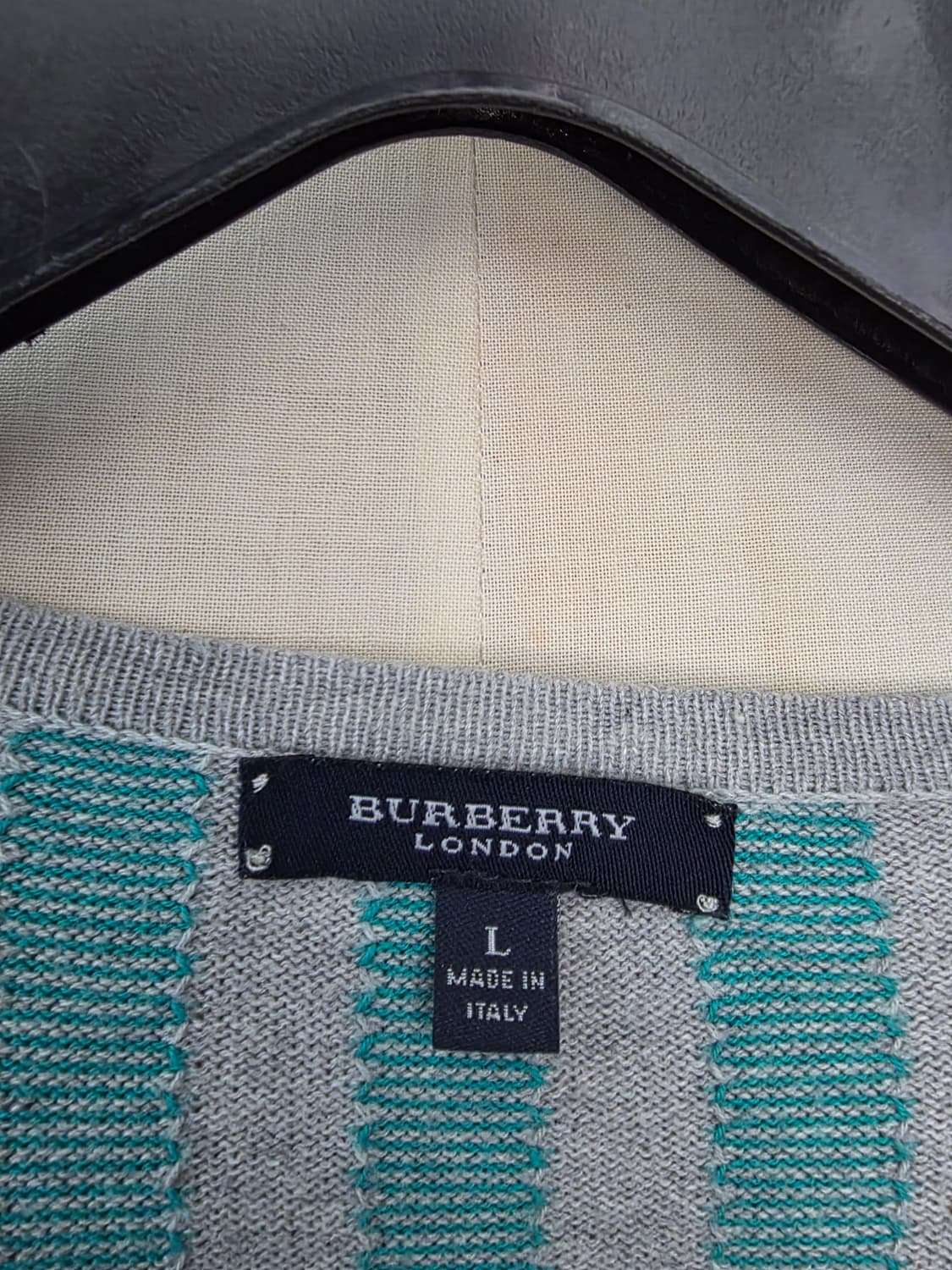 버버리 런던 V넥 스트라이프 니트 L 상품이미지2