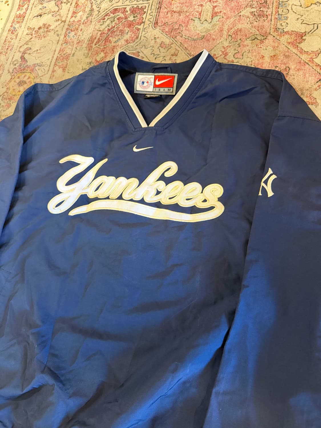 90‘s-00's 나이키 양키스 웜업 바람막이 자켓 윈드브레이커 XXL 상품이미지2