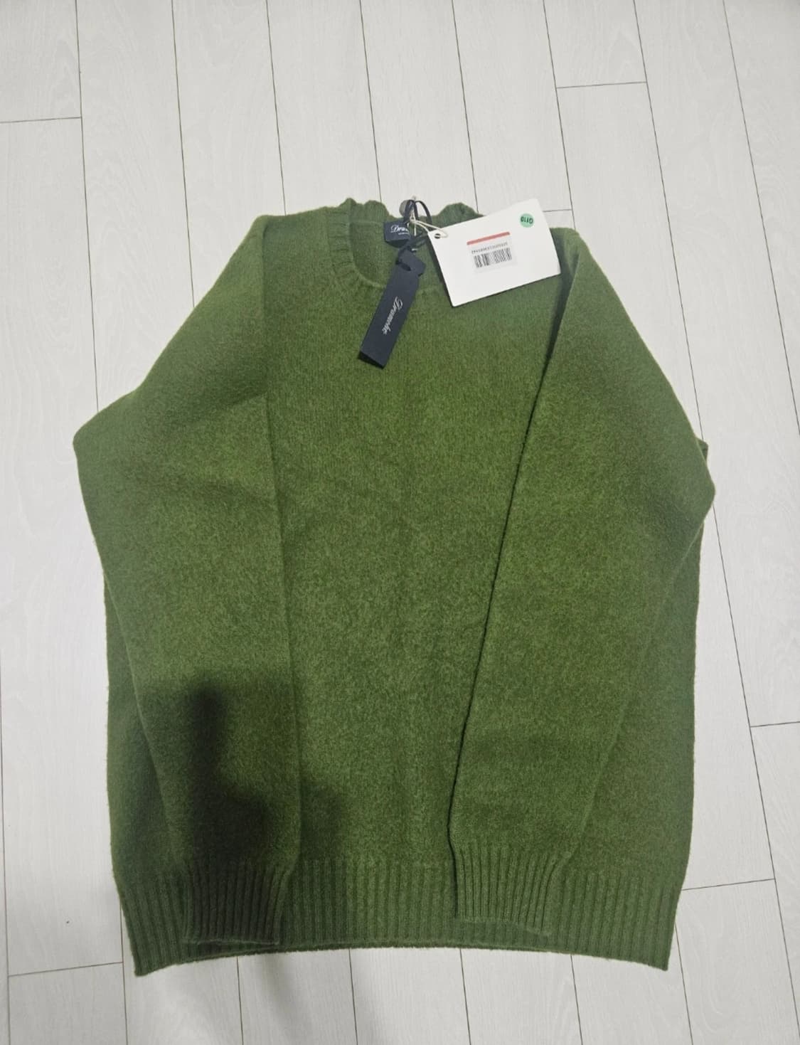 드루모어(Drumohr) 니트/라나울 100% 그린/54사이즈(105사이 상품이미지1