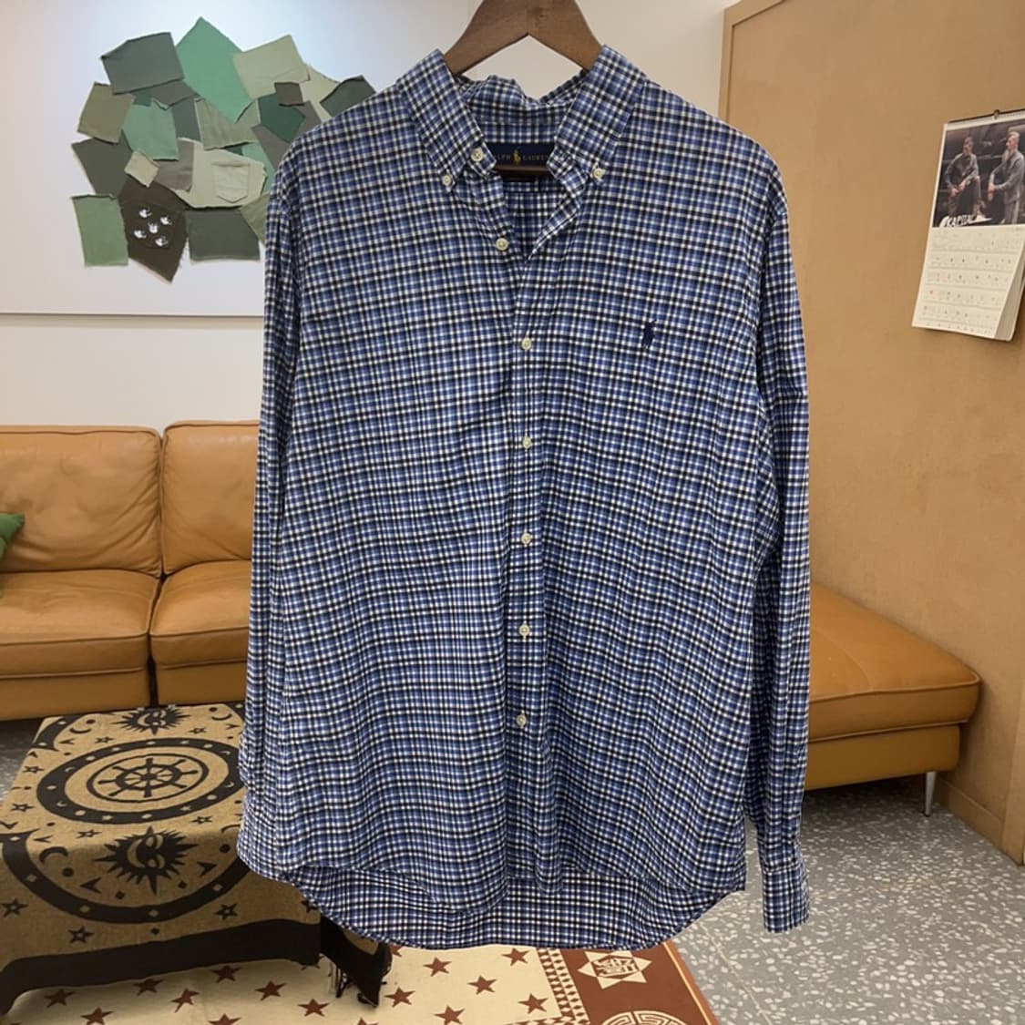 폴로 랄프로렌 모던캐주얼 오버핏 체크 셔츠 L C08665 상품이미지3