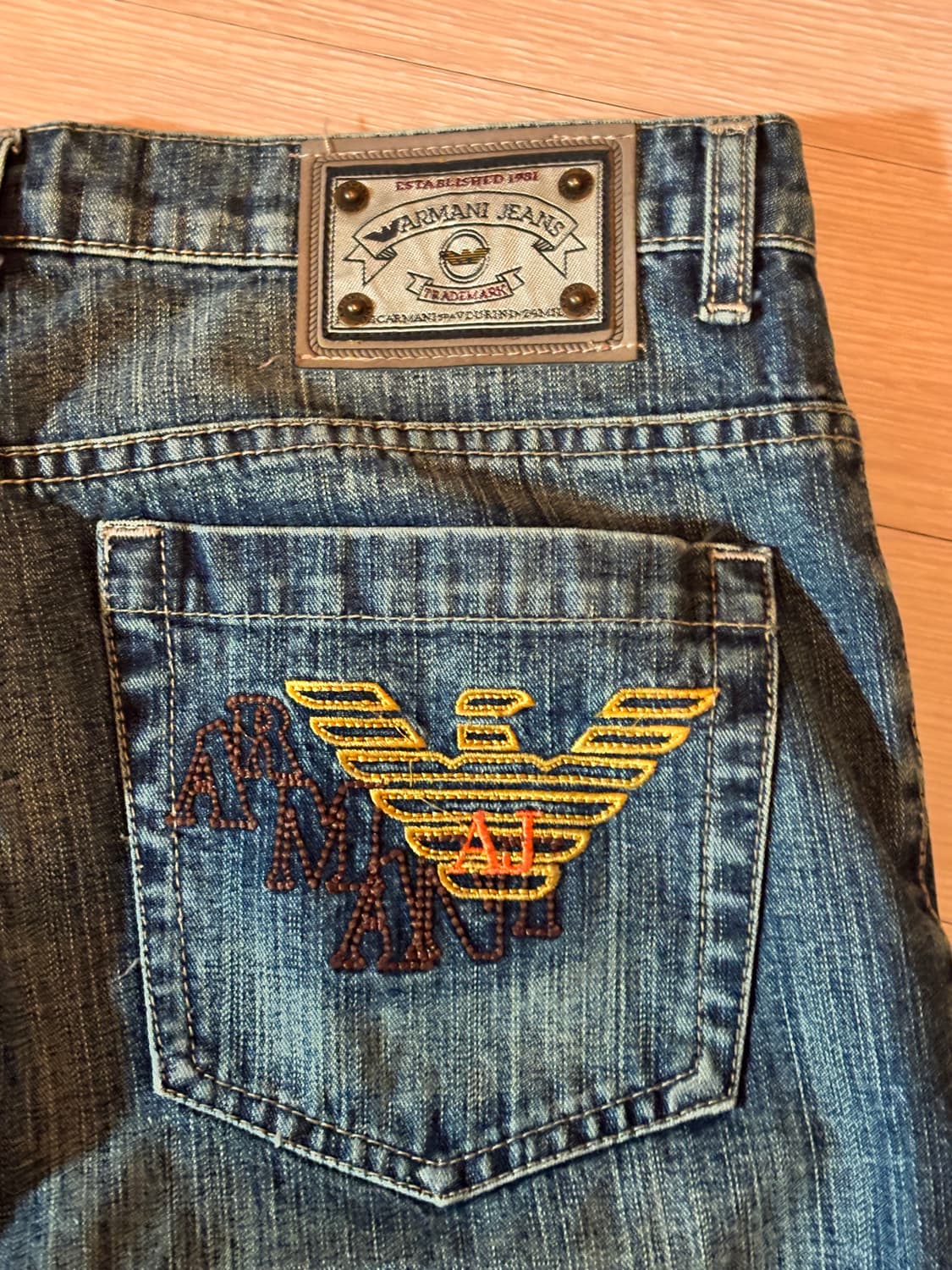 아르마니 진 워싱 데님 팬츠 34(미국) 상품이미지2