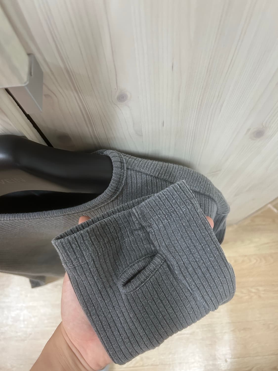 [DIVEIN 패플서] RIBBED LONG SLEEVE darkgray 상품이미지3