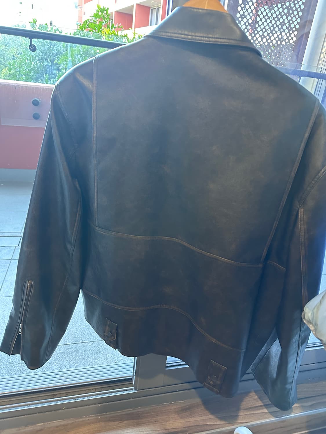 [2] 알렌느 3D 포우 레더 자켓 브라운 상품이미지4